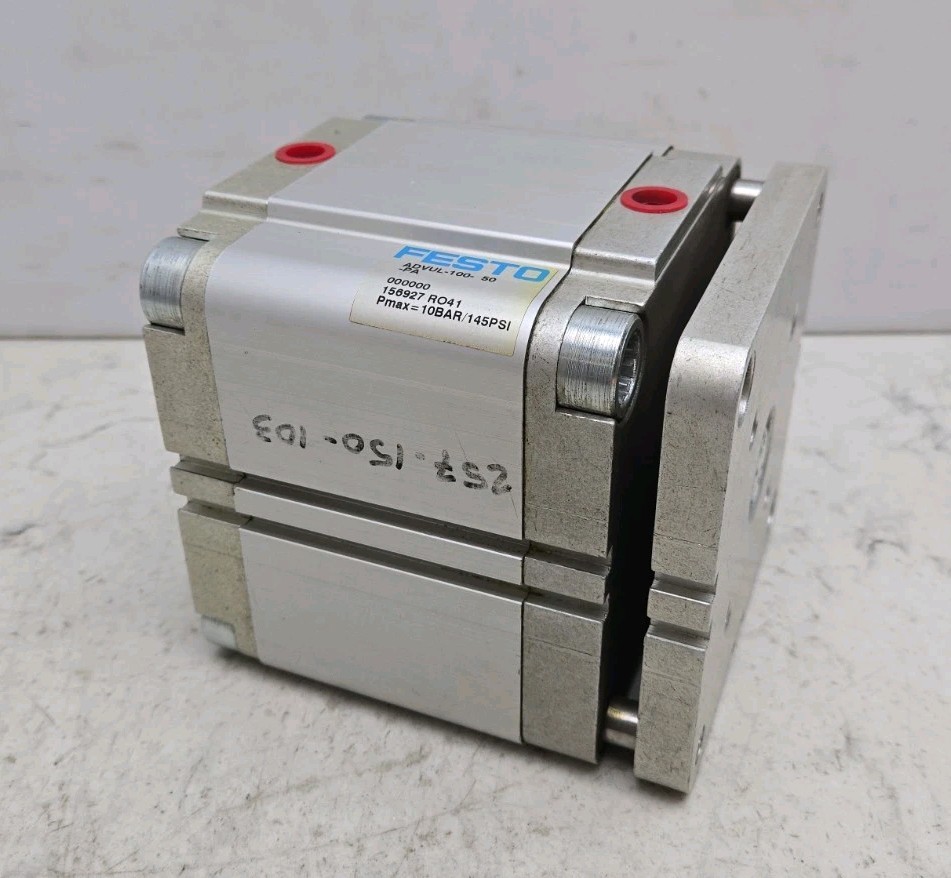 Festo ADVUL-100-50-PA Compact Pneumatic Cylinder 50mm Stroke 100mm Bore 145 Psi