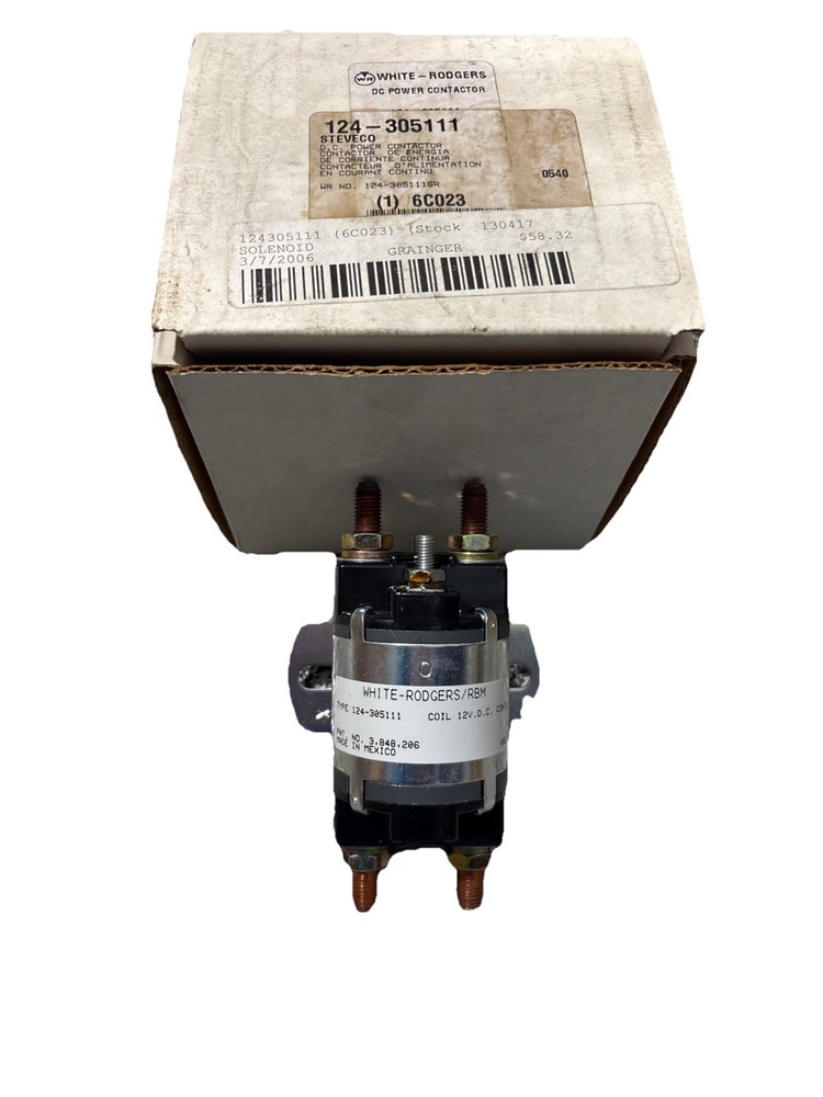 WHITE-RODGERS 124-305111 DC Continuous Power Solenoid 12V NEW IN BOX