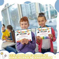 80 PCS Lovely Kindergarten Diploma 2026 Graduation Award Certificate Supply