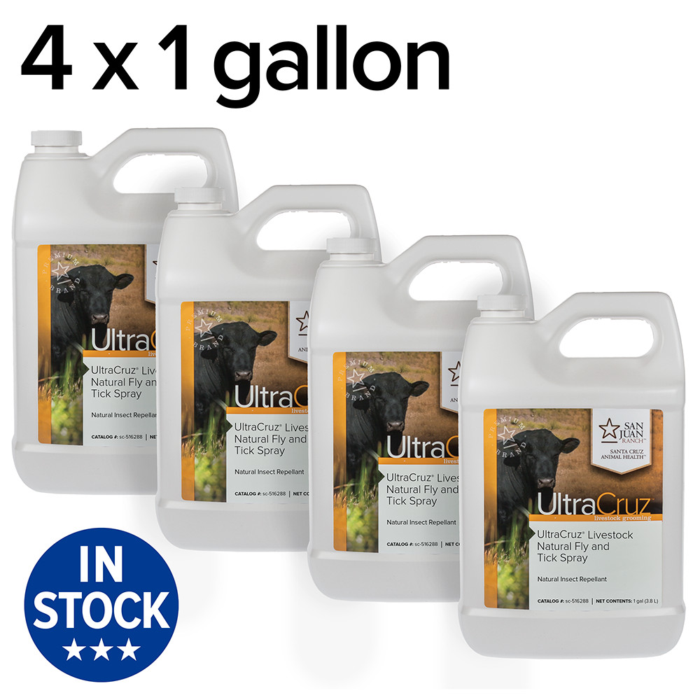 UltraCruz Livestock Natural Fly spray, 4 x 1 gallon