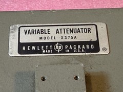 HP AGILENT X375A VARIABLE ATTENUATOR