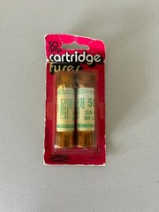 Vintage Retro Unopened 50AMP Cartridge Fuses 2PK – Leviton 800-58050