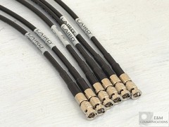 LOT OF 6 LAIRD HDBNC4855-BF02 HD-BNC MALE TO STD BNC FEMALE 12G-HD-SDI CABLE 2FT
