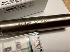 1” 90 degree indexable end mill 1”x1”x6″ 3 Flute Extra 10 APKT1135 Inserts 506-