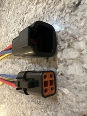 10 AWG Black Deutsch DTP 4 Pin waterproof connector Yellow Red Blue Black