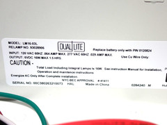 Hubbell Dual-Lite Emergency Light LM16I-03L NEW