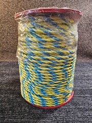 Ideal 1/2″ Diameter X 600 Ft Long Pro-Pull Polypropylene Rope Blue/Yellow 31-850