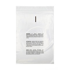 Clear Resealable Poly Bags 5″ x 7″ with Suffocation Warning 1.5 Mil 1000 Pieces