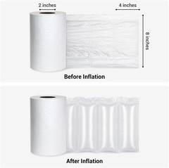 2 Pack Air Pillow Film Bubble Cushion Roll Wrap Packaging 3000pc 984ft x 4″ x 8″