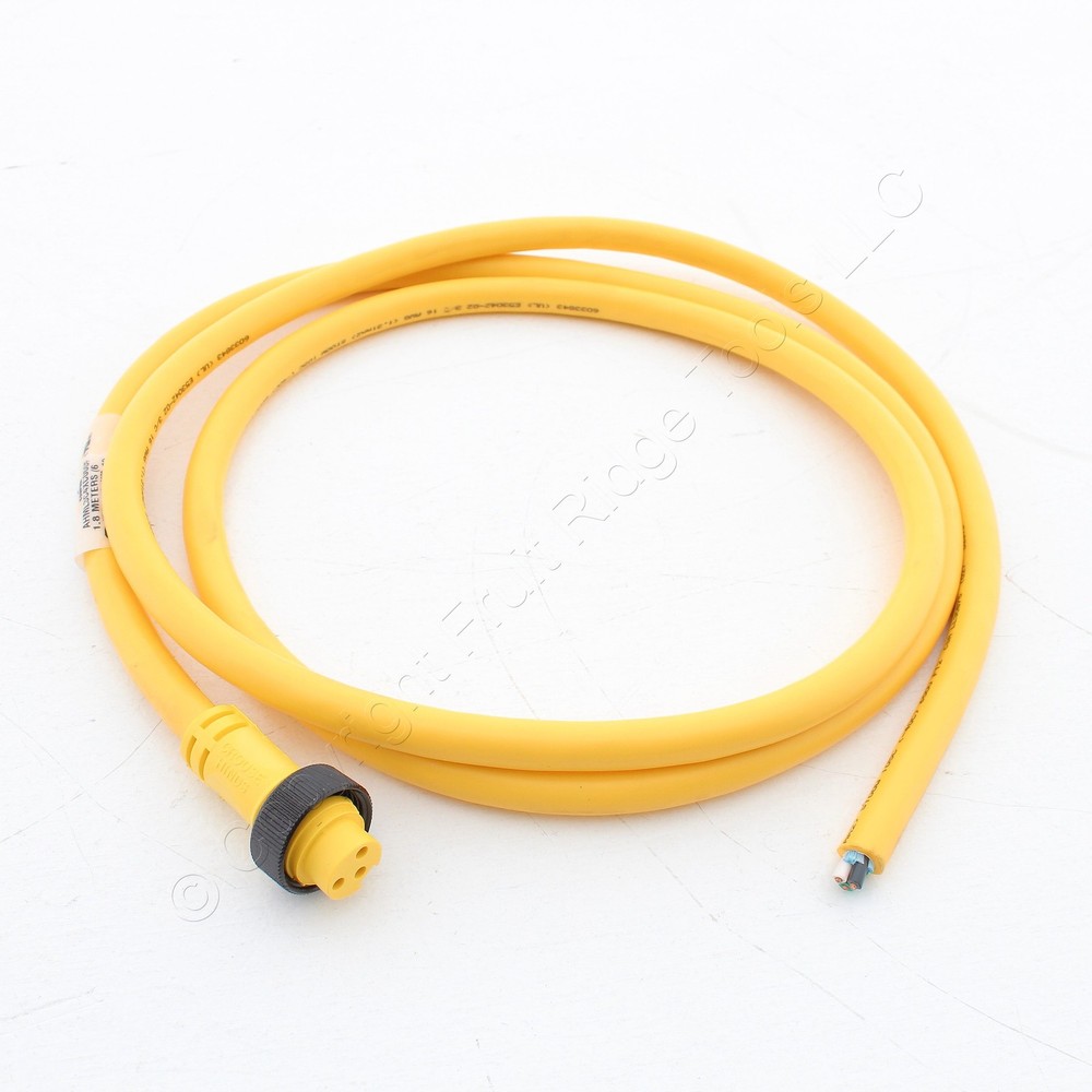 Eaton LynxPower MiniLine Quick Connect Cordset 16/3 AWG 6′ Pigtail AHML3C4XC060F