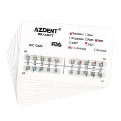 20 Packs Dental Orthodontic Brackets Mini/Standard MBT/Roth 022/018 Hooks 3 4 5