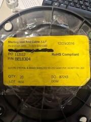 12ft Belden 8304 22AWG 8C (4 paired) Braided Shielded New