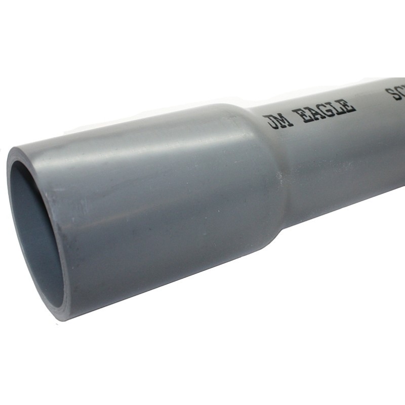 JM Eagle 67579 Conduit, 1-1/2 in, 10 ft L, SCH 80, PVC