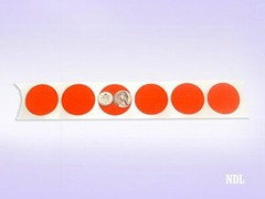 Color Coding Stickers, 500 Labels per Roll, Red Fluorescent, 1.5″ Round
