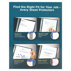 New Avery Sheet Protector Clear 76006 Acid Free 250 Pack Letter Size 3 Pack