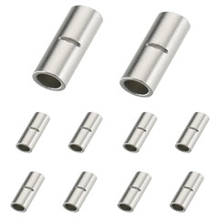 10 Pcs Non Insulated Butt Connectors, AWG# 4 Non-Insulated