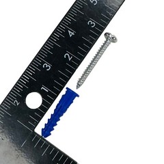 50x Expansion Wall Anchors with 50x Screws Set for 1/4in Drill Hole Installation