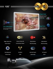 Portable 3-in-1 Endoscopy Camera Full HD Monitor 100W LED Light ENT Laparoscopy