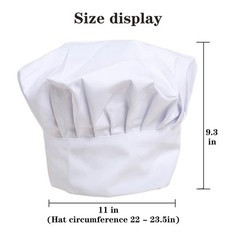 White Chef Hat for Men Women Adults,Elastic Band Adjustable Cotton Chefs Hat …