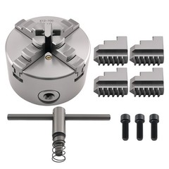 4 Jaw Lathe Chuck 100mm K12-100 Self Centering for Rotary Table Milling