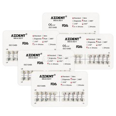 AZDENT Dental Orthodontic Brackets Braces /Supper Elastic Niti Arch Wires