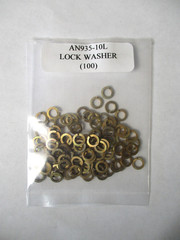 AN935-10L Lock Washer #10 Split Helical Plated Steel – Lot of 100