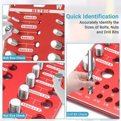 66 Nut and Bolt Thread Checker – 27 Standard and 25 Metric Bolt Thread Gauge