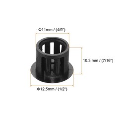 32 PCS 11mm 7/16 Inch Black Plastic Hole Plugs Flush Panel Insert End Cap