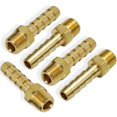 10 x 1/4(6mm) In Hose Barb to 1/8 Inch Male Thread Fitting, Brass Connector