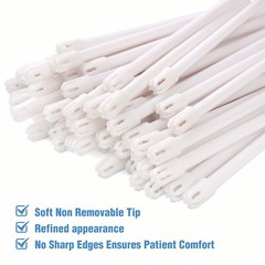 500(5 Bags) WHITE/WHITE Dental Saliva Ejectors Evacuator Disposable Suction Tips