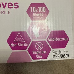 MedPride Powder-Free Nitrile Exam Gloves, Large 10 PACKS OF 100