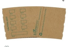 10 Packs of 100 Disposables Kraft Paper Hot Coffee Cup Sleeves, Case of 1000