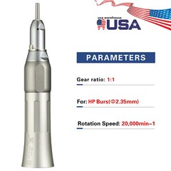 Dental Slow Low Speed Straight Nosecone Handpiece 4H Motor Push Fit NSK YX4