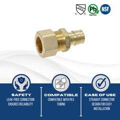 10) 1/2 Pex A x 5/8″ OD Straight Adapter F1960 Expansion For Uponor Sioux Chief