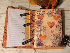 Junk Journal Handmade Booklet Book Vintage “Halloween Dogs” Pockets, Ephemera