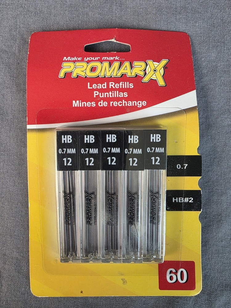 Genuine Promarx HB #2 Lead Refills 0.7MM (New 60 Refills)