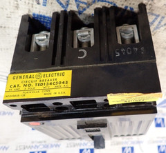NEW – GE TED134C5045 45 Amp 480 VAC 3 Pole Type TED Circuit Breaker 50°