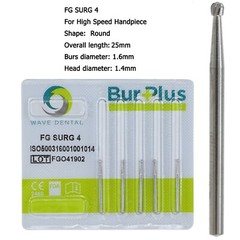 Wave Dental Surgical Carbide Burs Round 557 557L 702 4 6 Long High Speed FG 25mm