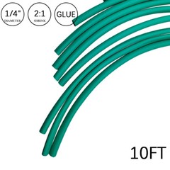 2:1 Heat Shrink Tubing Tube 1/4″ Green Glue Waterproof Dual Wall Wires Wrap