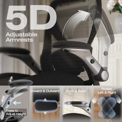 ELABEST X100 Ergonomic Mesh Office Chair Big Tall 5D Arms