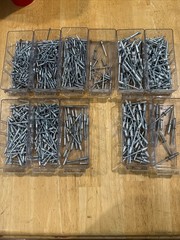 Vintage Stock Rivet Set 1/8 5/32 3/16 Various Lengths Kit
