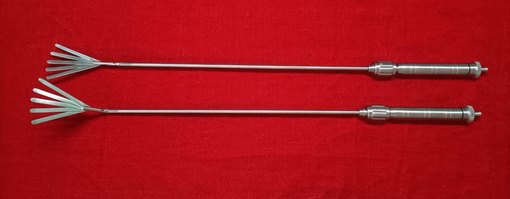 Laparoscopic Fan Retractor 5 Blades Articulation 5mm Reusable Instruments-2nos