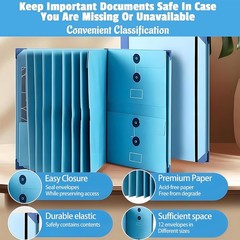 Important Document Organizer for Family Records, Home Filing System with Tabs