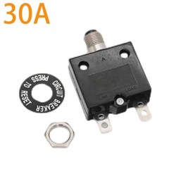 3x Universal 5-50 Amp Push Button Thermal Circuit Breaker 12-50V DC 125-250V USA