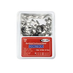 100 Pcs Dental Sectional Contoured Metal Matrices Refill Matrix Band Ledge 35um