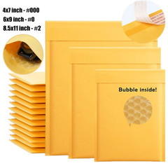 Gold Self Seal Kraft Bubble Mailers Padded Envelopes For Small Business Shipping