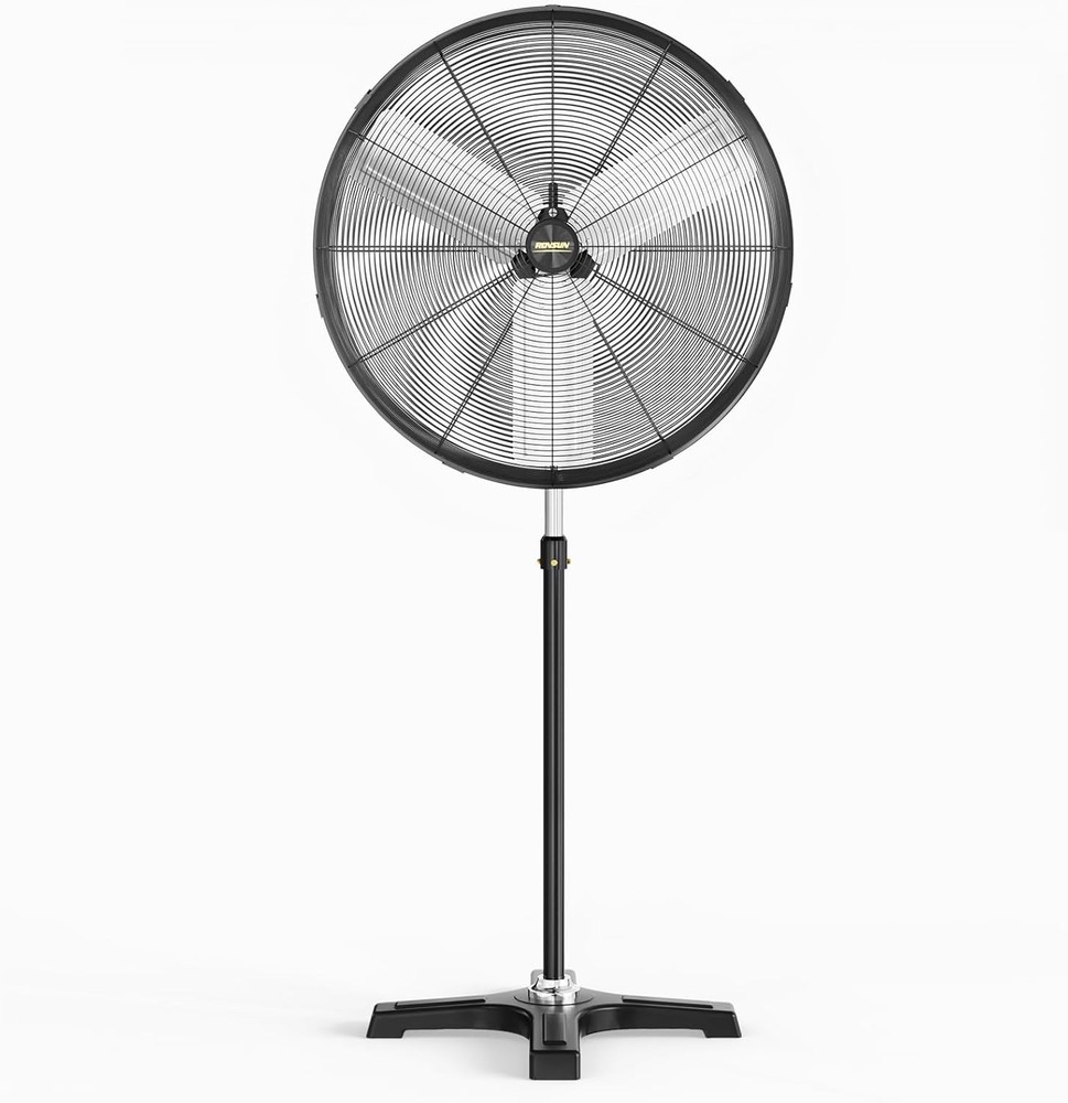 ROVSUN 30Inch Industrial Pedestal Fan 8600CFM Adjustable Height