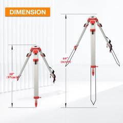 Universal Survey Tripod – Laser Level Tripod – Transit Level Tripod -Quick Clamp