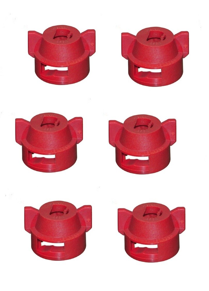 Pack of 6 – Quick TeeJet Red Nylon Cap For Flat, TP Standard & XR Style Tips