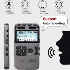64GB Digital Voice Recorder with LCD Display & MP3 Playback